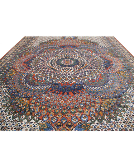 Humna 12' 6" X 16' 4" Hand Knotted Wool Rug 12' 6" X 16' 4" (381 X 498) / Multi / Wool