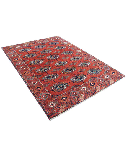 Humna 5' 8" X 7' 9" Hand Knotted Wool Rug 5' 8" X 7' 9" (173 X 236) / Rust / Wool