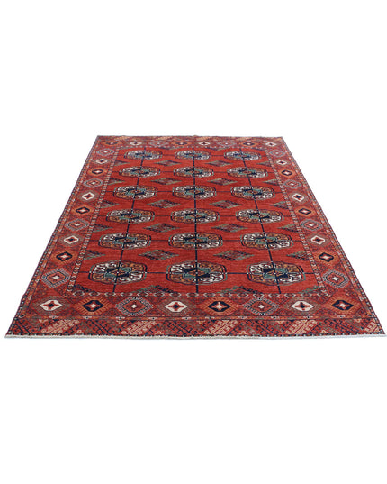 Humna 5' 8" X 7' 9" Hand Knotted Wool Rug 5' 8" X 7' 9" (173 X 236) / Rust / Wool