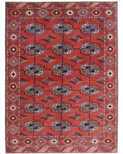 Humna 5' 8" X 7' 9" Hand Knotted Wool Rug 5' 8" X 7' 9" (173 X 236) / Rust / Wool