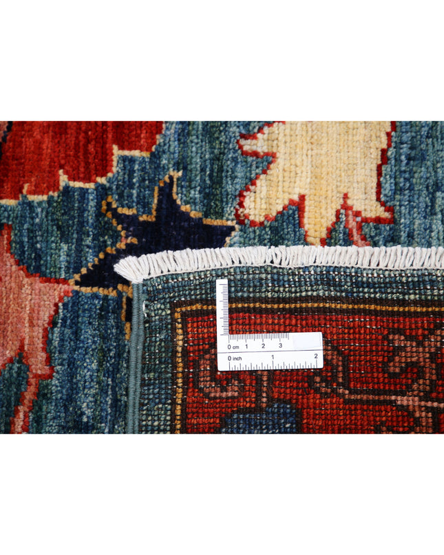 Humna 9' 2" X 11' 5" Hand Knotted Wool Rug 9' 2" X 11' 5" (280 X 348) / Blue / Wool