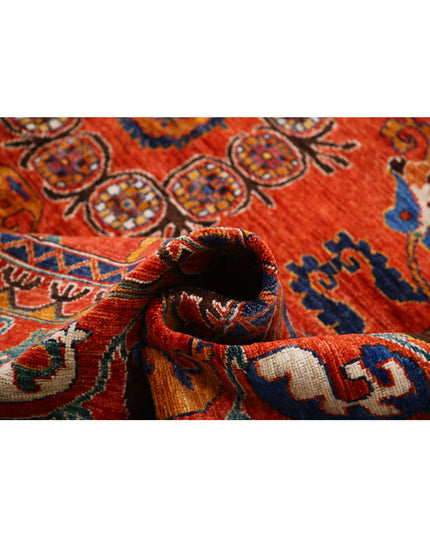 Humna 8' 4" X 9' 11" Hand Knotted Wool Rug 8' 4" X 9' 11" (254 X 302) / Red / Wool