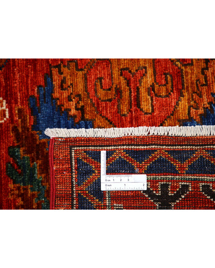 Humna 8' 4" X 9' 11" Hand Knotted Wool Rug 8' 4" X 9' 11" (254 X 302) / Red / Wool