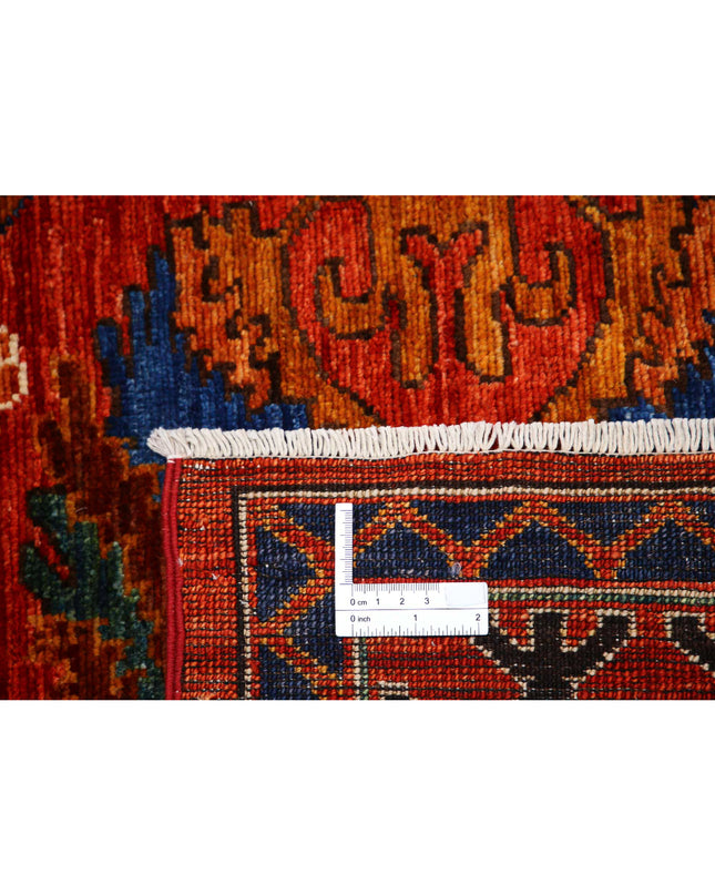 Humna 8' 4" X 9' 11" Hand Knotted Wool Rug 8' 4" X 9' 11" (254 X 302) / Red / Wool