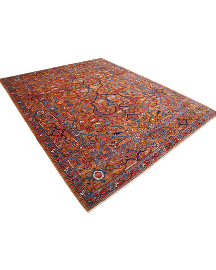 Humna 8' 1" X 9' 10" Hand Knotted Wool Rug 8' 1" X 9' 10" (246 X 300) / Brown / Wool