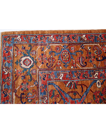 Humna 8' 1" X 9' 10" Hand Knotted Wool Rug 8' 1" X 9' 10" (246 X 300) / Brown / Wool