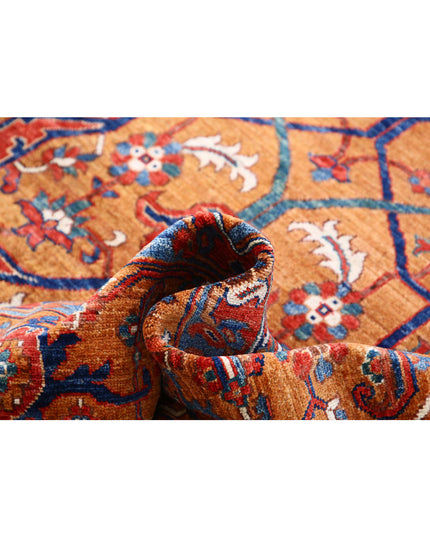 Humna 8' 1" X 9' 10" Hand Knotted Wool Rug 8' 1" X 9' 10" (246 X 300) / Brown / Wool