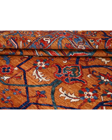 Humna 8' 1" X 9' 10" Hand Knotted Wool Rug 8' 1" X 9' 10" (246 X 300) / Brown / Wool