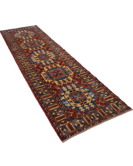 Humna 2' 10" X 9' 5" Hand Knotted Wool Rug 2' 10" X 9' 5" (86 X 287) / Red / Wool