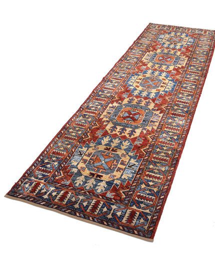 Humna 2' 10" X 9' 5" Hand Knotted Wool Rug 2' 10" X 9' 5" (86 X 287) / Red / Wool