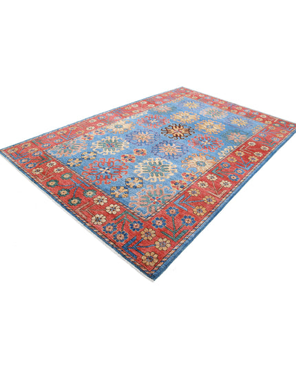 Humna 6' 9" X 10' 1" Hand Knotted Wool Rug 6' 9" X 10' 1" (206 X 307) / Blue / Wool