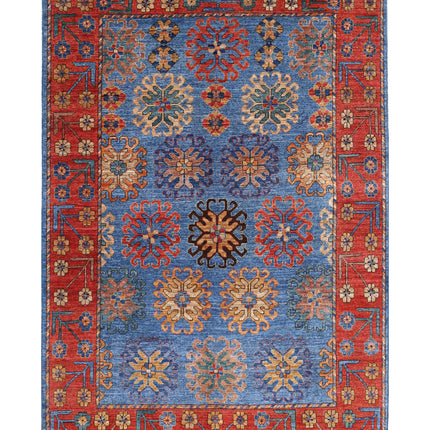 Humna 6' 9" X 10' 1" Hand Knotted Wool Rug 6' 9" X 10' 1" (206 X 307) / Blue / Wool