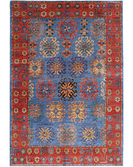 Humna 6' 9" X 10' 1" Hand Knotted Wool Rug 6' 9" X 10' 1" (206 X 307) / Blue / Wool
