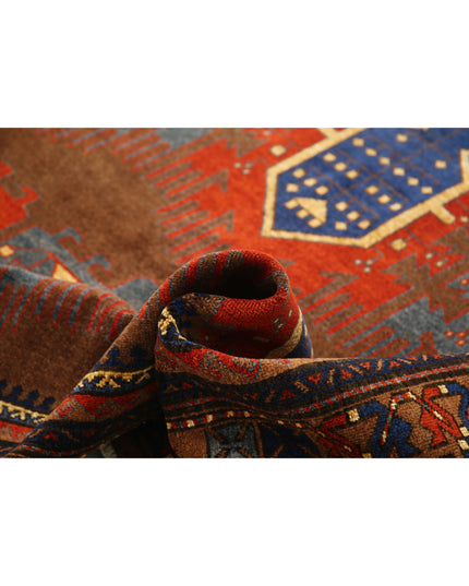 Humna 7' 3" X 10' 3" Hand Knotted Wool Rug 7' 3" X 10' 3" (221 X 312) / Brown / Wool