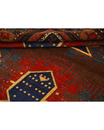 Humna 7' 3" X 10' 3" Hand Knotted Wool Rug 7' 3" X 10' 3" (221 X 312) / Brown / Wool