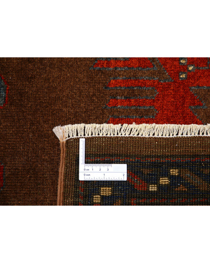 Humna 7' 3" X 10' 3" Hand Knotted Wool Rug 7' 3" X 10' 3" (221 X 312) / Brown / Wool