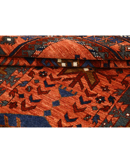 Humna 6' 0" X 8' 9" Hand Knotted Wool Rug 6' 0" X 8' 9" (183 X 267) / Rust / Wool