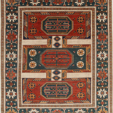 Humna 8' 3" X 9' 9" Hand Knotted Wool Rug 8' 3" X 9' 9" (251 X 297) / Ivory / Wool