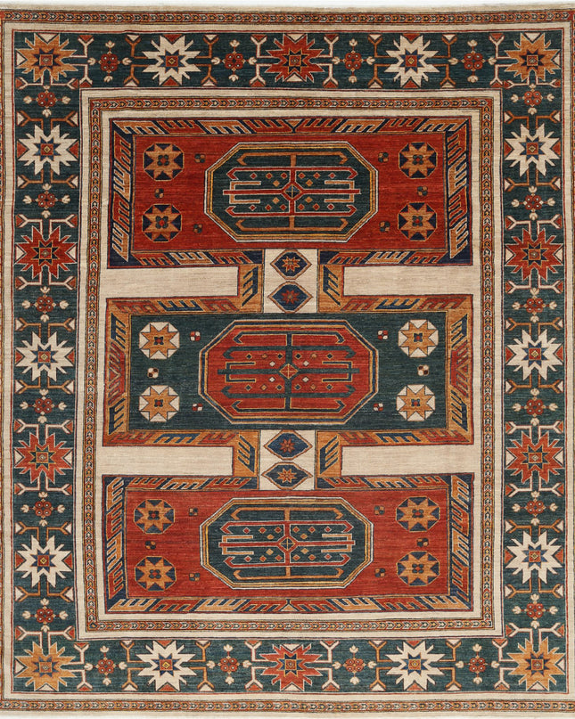 Humna 8' 3" X 9' 9" Hand Knotted Wool Rug 8' 3" X 9' 9" (251 X 297) / Ivory / Wool