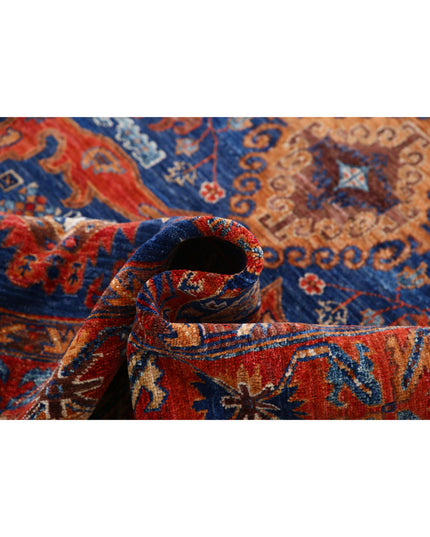 Humna 4' 11" X 6' 9" Hand Knotted Wool Rug 4' 11" X 6' 9" (150 X 206) / Blue / Wool