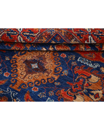 Humna 4' 11" X 6' 9" Hand Knotted Wool Rug 4' 11" X 6' 9" (150 X 206) / Blue / Wool