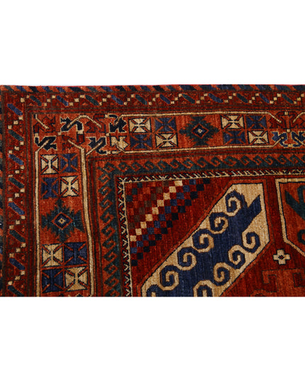 Humna 6' 5" X 9' 4" Hand Knotted Wool Rug 6' 5" X 9' 4" (196 X 284) / Red / Wool