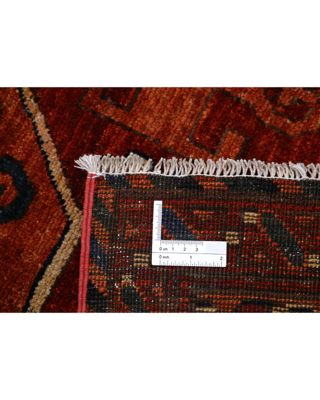 Humna 6' 5" X 9' 4" Hand Knotted Wool Rug 6' 5" X 9' 4" (196 X 284) / Red / Wool