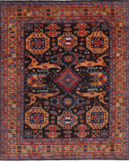Humna 8' 4" X 10' 2" Hand Knotted Wool Rug 8' 4" X 10' 2" (254 X 310) / Brown / Wool