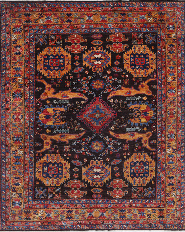Humna 8' 4" X 10' 2" Hand Knotted Wool Rug 8' 4" X 10' 2" (254 X 310) / Brown / Wool
