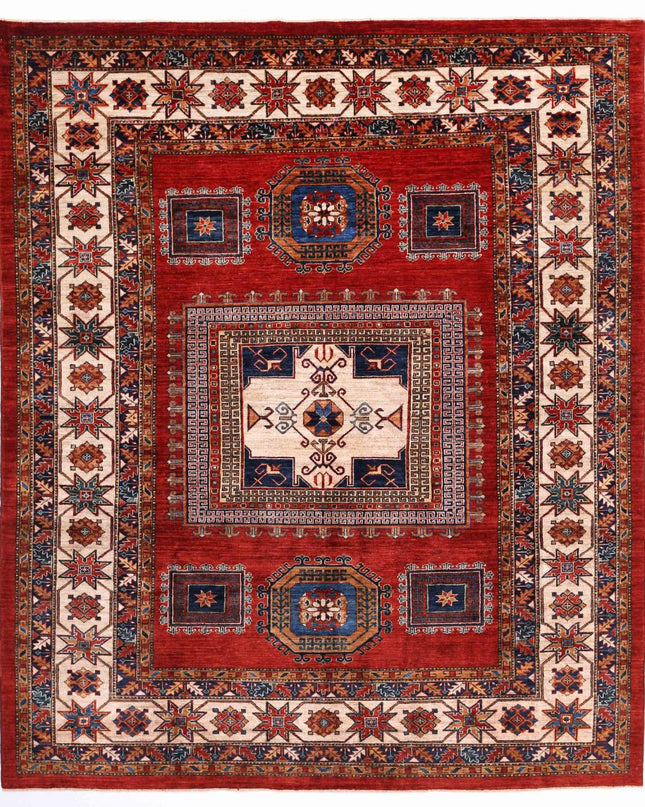 Humna 8' 2" X 9' 10" Hand Knotted Wool Rug 8' 2" X 9' 10" (249 X 300) / Rust / Wool