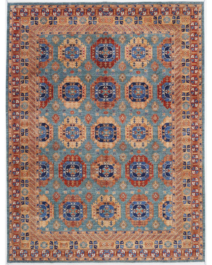Humna 8' 11" X 11' 10" Hand Knotted Wool Rug 8' 11" X 11' 10" (272 X 361) / Green / Wool