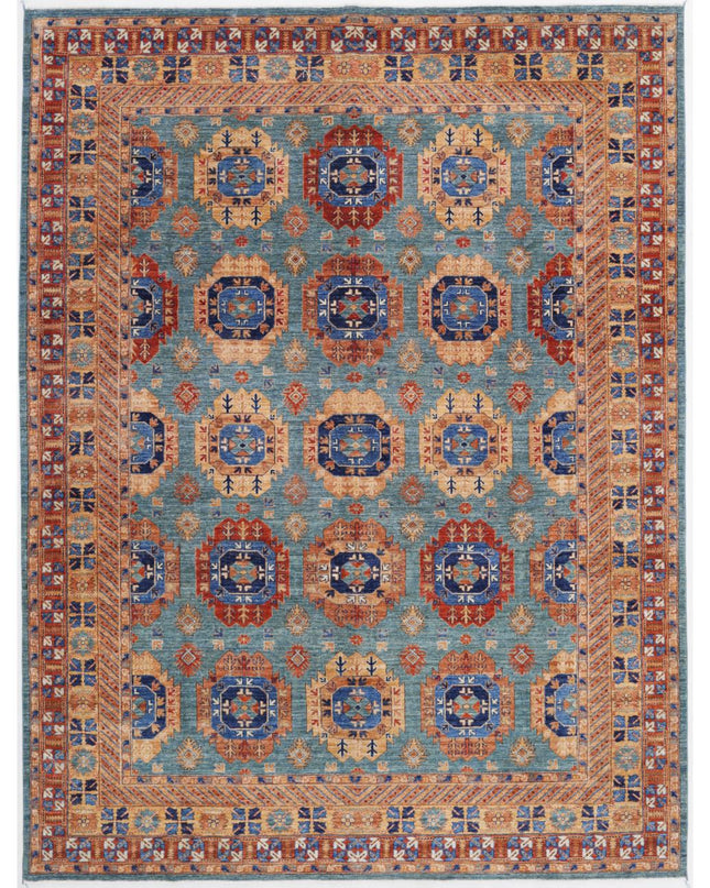 Humna 8' 11" X 11' 10" Hand Knotted Wool Rug 8' 11" X 11' 10" (272 X 361) / Green / Wool