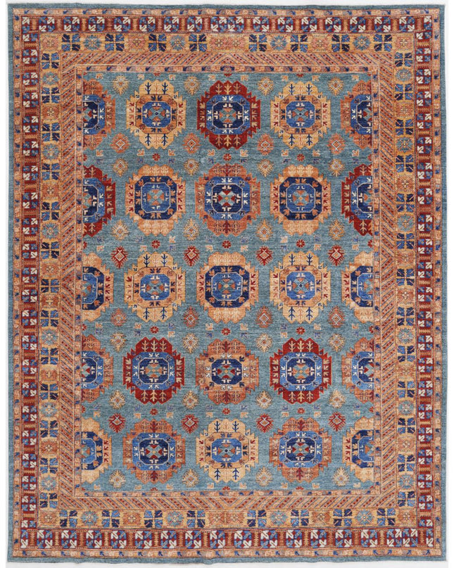 Humna 9' 1" X 11' 10" Hand Knotted Wool Rug 9' 1" X 11' 10" (277 X 361) / Green / Wool