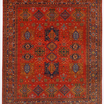 Humna 13' 8" X 16' 5" Hand Knotted Wool Rug 13' 8" X 16' 5" (417 X 500) / Rust / Wool