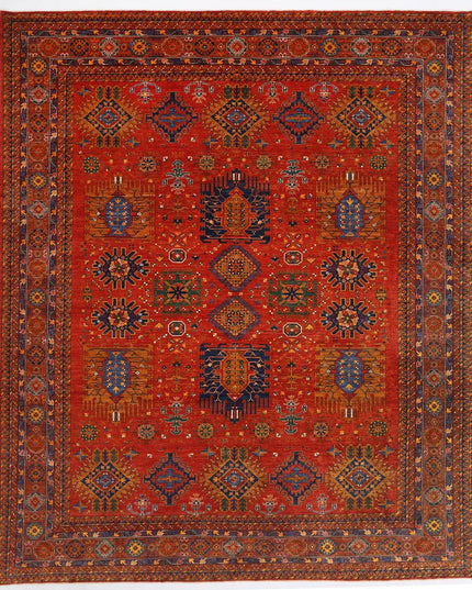Humna 13' 8" X 16' 5" Hand Knotted Wool Rug 13' 8" X 16' 5" (417 X 500) / Rust / Wool