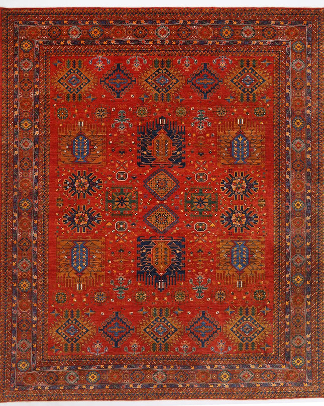 Humna 13' 8" X 16' 5" Hand Knotted Wool Rug 13' 8" X 16' 5" (417 X 500) / Rust / Wool