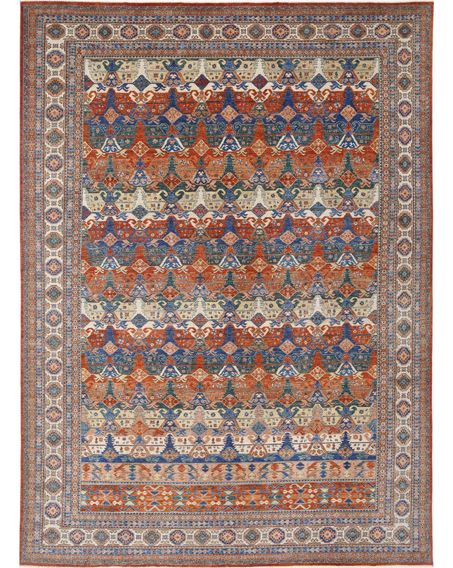 Humna 14' 6" X 19' 2" Hand Knotted Wool Rug 14' 6" X 19' 2" (442 X 584) / Multi / Wool