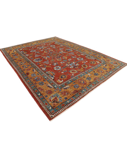 Humna 9' 2" X 12' 0" Hand Knotted Wool Rug 9' 2" X 12' 0" (280 X 366) / Rust / Wool