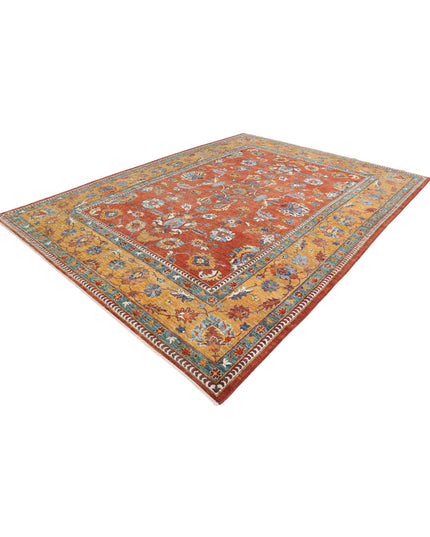 Humna 9' 2" X 12' 0" Hand Knotted Wool Rug 9' 2" X 12' 0" (280 X 366) / Rust / Wool