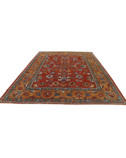 Humna 9' 2" X 12' 0" Hand Knotted Wool Rug 9' 2" X 12' 0" (280 X 366) / Rust / Wool