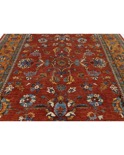 Humna 9' 2" X 12' 0" Hand Knotted Wool Rug 9' 2" X 12' 0" (280 X 366) / Rust / Wool