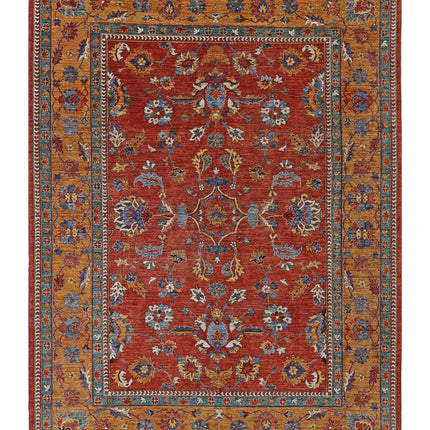 Humna 9' 2" X 12' 0" Hand Knotted Wool Rug 9' 2" X 12' 0" (280 X 366) / Rust / Wool