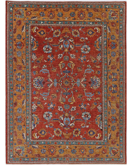 Humna 9' 2" X 12' 0" Hand Knotted Wool Rug 9' 2" X 12' 0" (280 X 366) / Rust / Wool