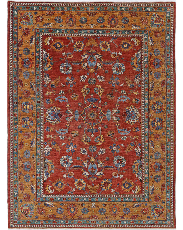 Humna 9' 2" X 12' 0" Hand Knotted Wool Rug 9' 2" X 12' 0" (280 X 366) / Rust / Wool