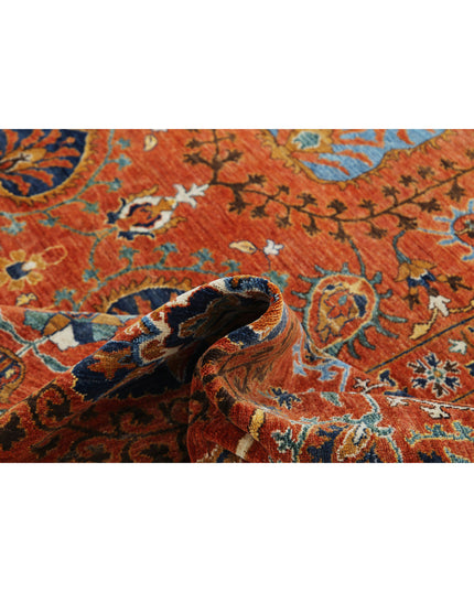 Humna 9' 8" X 10' 4" Hand Knotted Wool Rug 9' 8" X 10' 4" (295 X 315) / Rust / Wool