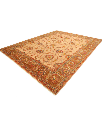 Humna 10' 8" X 13' 10" Hand Knotted Wool Rug 10' 8" X 13' 10" (325 X 422) / Tan / Wool