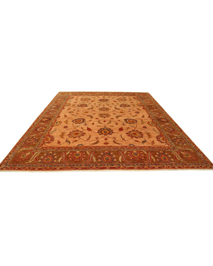 Humna 10' 8" X 13' 10" Hand Knotted Wool Rug 10' 8" X 13' 10" (325 X 422) / Tan / Wool