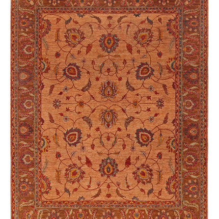 Humna 10' 8" X 13' 10" Hand Knotted Wool Rug 10' 8" X 13' 10" (325 X 422) / Tan / Wool