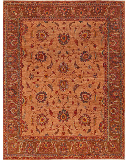 Humna 10' 8" X 13' 10" Hand Knotted Wool Rug 10' 8" X 13' 10" (325 X 422) / Tan / Wool