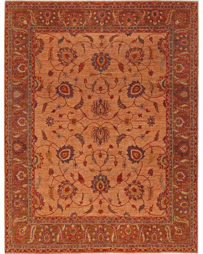 Humna 10' 8" X 13' 10" Hand Knotted Wool Rug 10' 8" X 13' 10" (325 X 422) / Tan / Wool